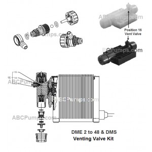 Kit, venting valve DME1-2/DMS PP/V/C (Includes venting valve only)