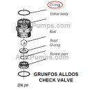 O-ring - Valve DN 20 viton 35x28x3.5mm. Alldos 52.141
